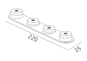 Curva de 180 graus conector (direita)