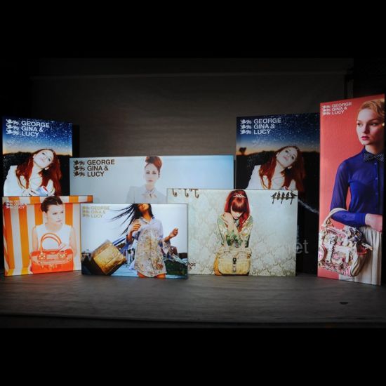 Compras Mal interior Frameless Dupla Face Quadro Têxtil LED Light Box Alumínio impressão de gráficos